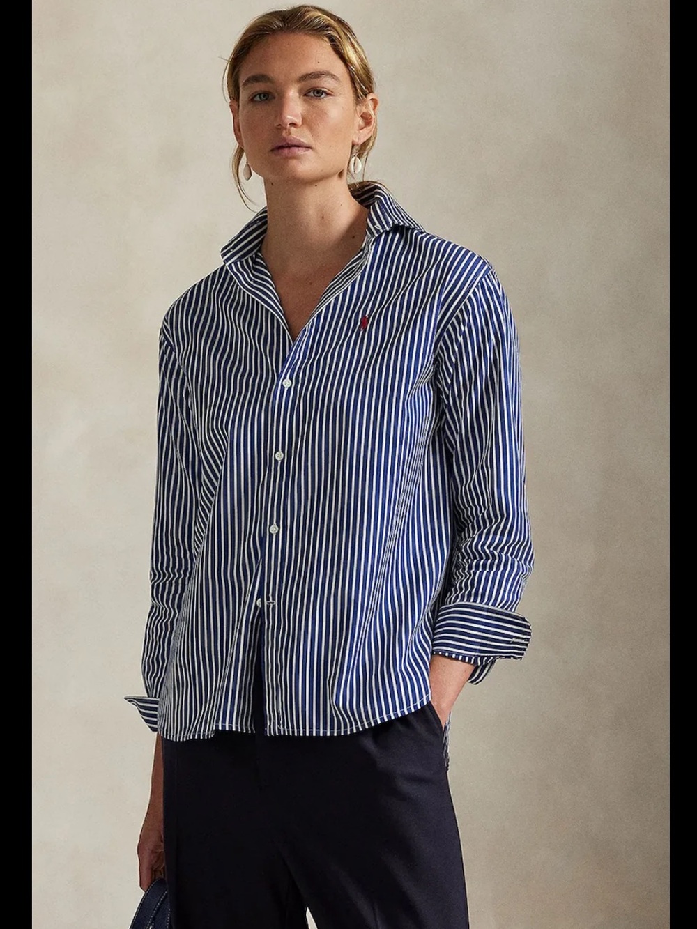 Polo by Ralph Lauren Blue & White Vertical Stripe Button-Down Shirt - Picture 2 of 6